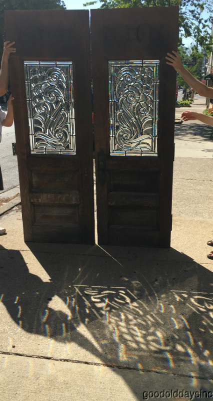 Beveled Glass Oak Doors