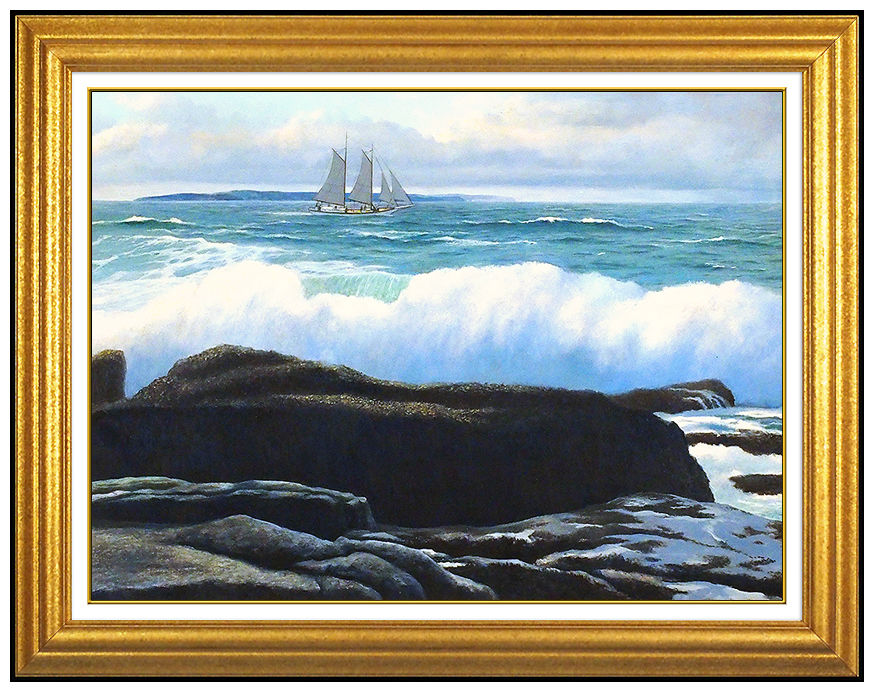 William E Baldwin Original Oil Painting On Board Signed