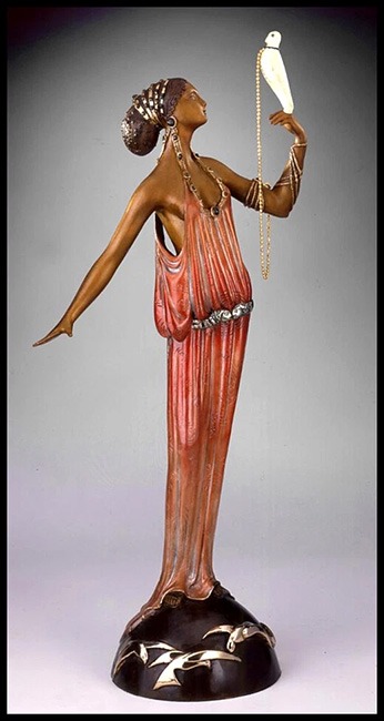 アート・デザイン・音楽 ERTE SCULPTURE Lovers and Idol by Erté | Martin Lawrence Galleries
