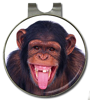 allennrich : New Funny Trouble Monkey HAT CLIP & GOLF BALL MARKER