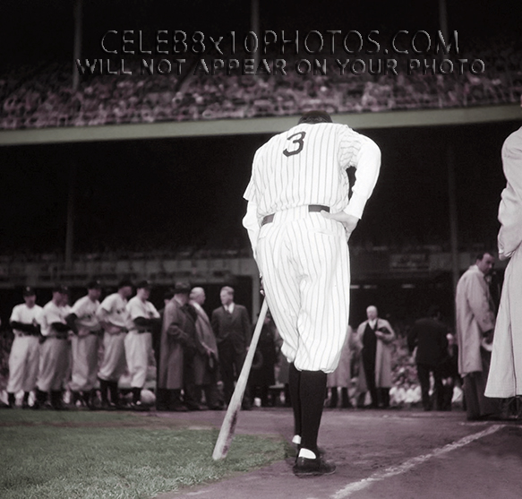 BABE RUTH 1948 YANKEE STADIUM FINALE (3) RARE 8x10 PHOTOS