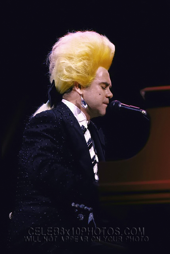 ELTON JOHN 1986 IN CONCERT AS AMADEUS (3) RARE 8x10 PHOTOS