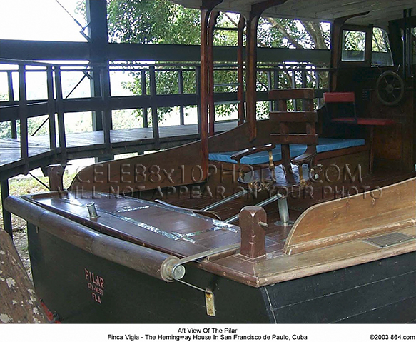 ERNEST HEMINGWAY HIS BOAT IN KEY WEST (3) RARE 8x10 PHOTOS