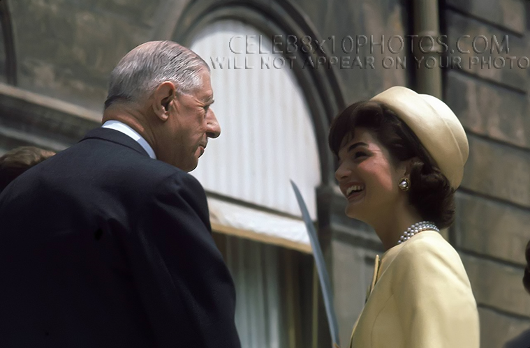 JOHN F KENNEDY 1961 with Jacqueline (2) RARE 8x10 PHOTOS