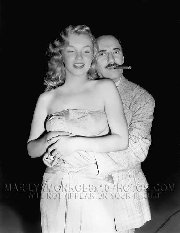 MARILYN MONROE 1947 with GROUCHO MARX (2) RARE 8x10 PHOTOS