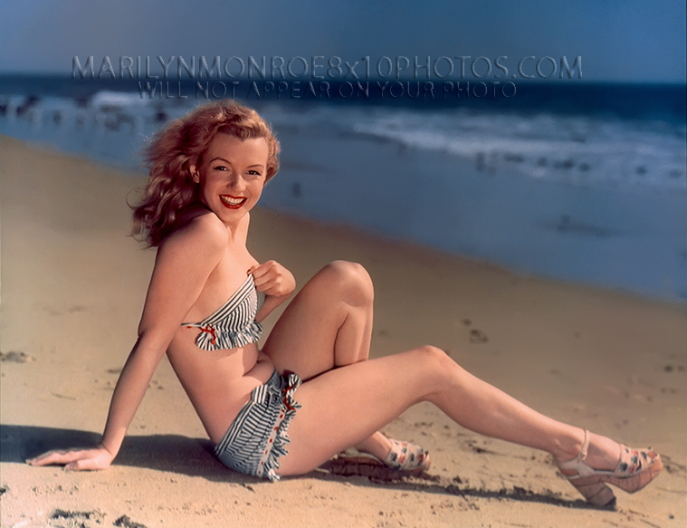 MARILYN MONROE 1948 BEACH BEAUTY (1) RARE 8x10 PHOTO