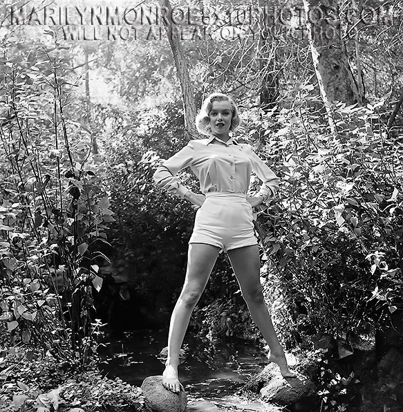 MARILYN MONROE 1950 at24 IN THE WOODS (3) RARE 8x10 PHOTOS 