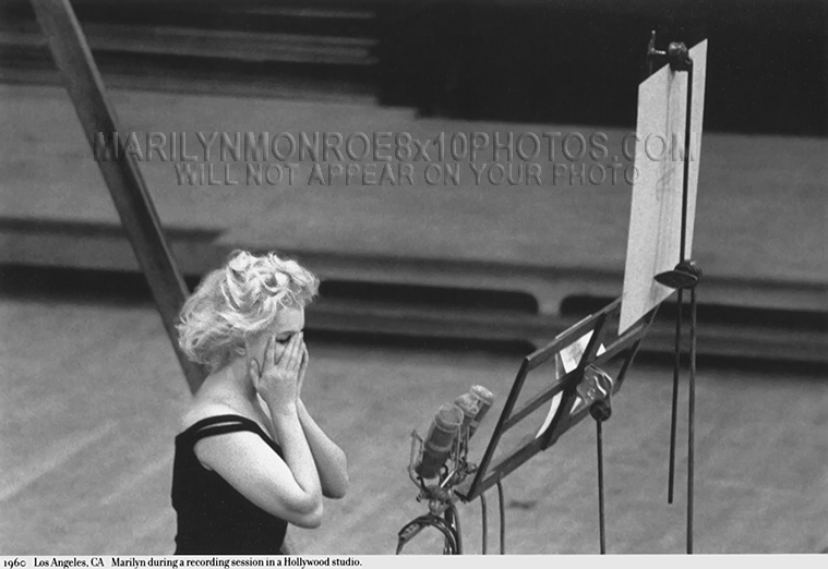 MARILYN MONROE 1960 RECORDING STUDIO(1) RARE 8x10 PHOTO