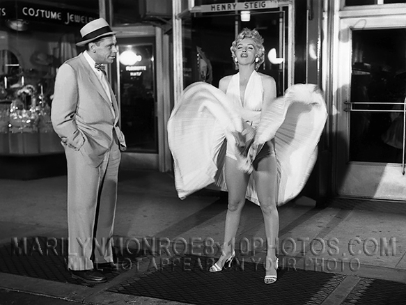 MARILYN MONROE 7YEAR Itch BLOWNGDRESS (3) RARE 8x10 PHOTOS 