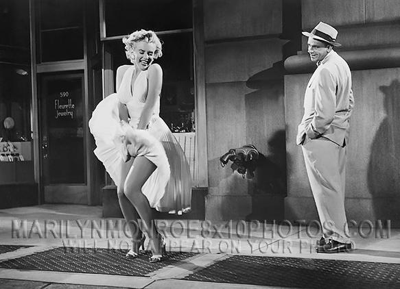 MARILYN MONROE 7YEAR Itch BLOWNGDRESS (3) RARE 8x10 PHOTOS