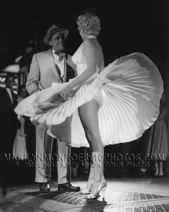 MARILYN MONROE 7YEARITCH SUBWAYPANTIES (3) RARE 8x10 PHOTOS 