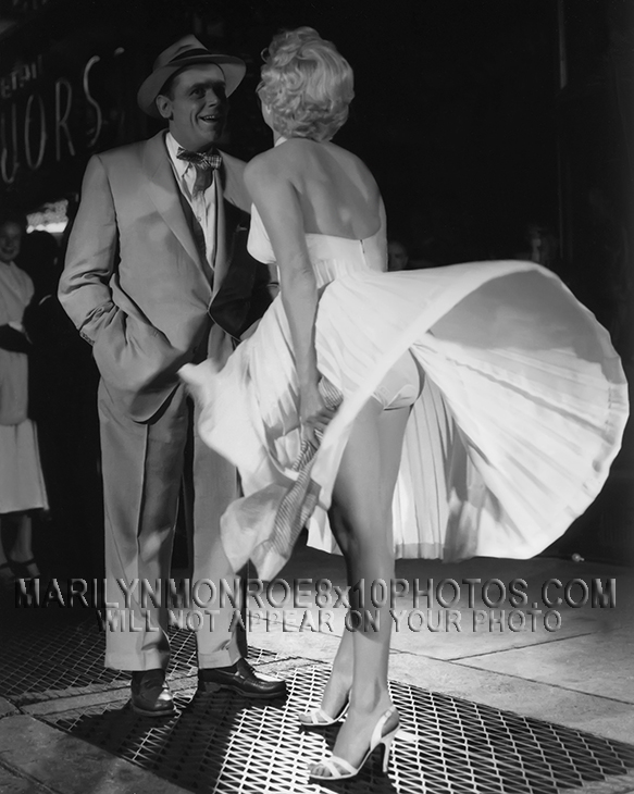 MARILYN MONROE 7YEARITCH SUBWAYPANTIES (3) RARE 8x10 PHOTOS