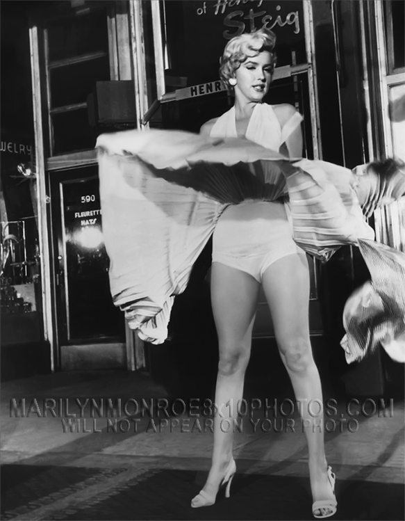 MARILYN MONROE 7YEARITCH SUBWAYPANTIES (3) RARE 8x10 PHOTOS 