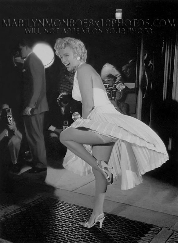 MARILYN MONROE 7YEARITCH SUBWAYPANTIES (2) RARE 8x10 PHOTOS