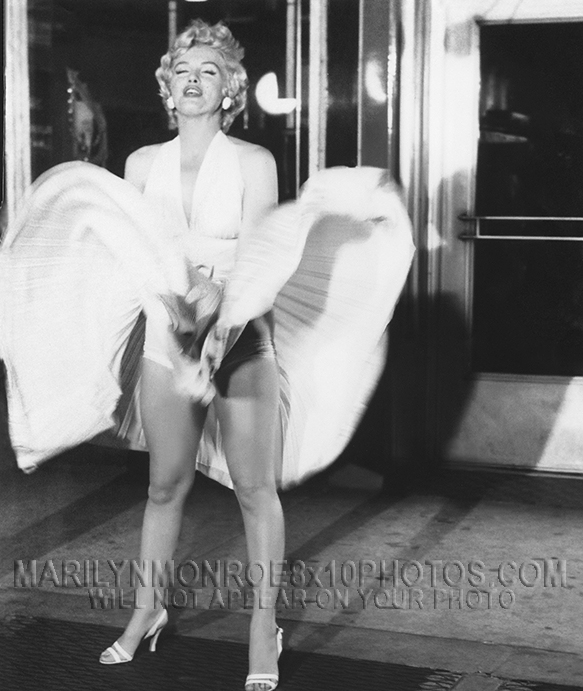 MARILYN MONROE 7YI SUBWAY BLOWNGDRESS (4) RARE 8x10 PHOTOS