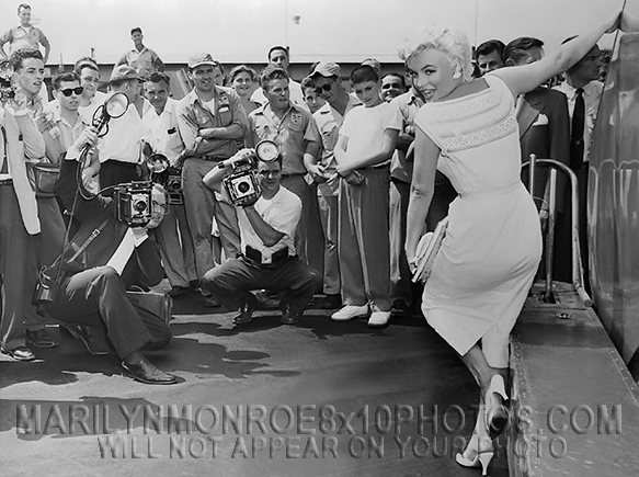 MARILYN MONROE ACTUAL CHIFFON DRESS (3) RARE 8x10 PHOTOS