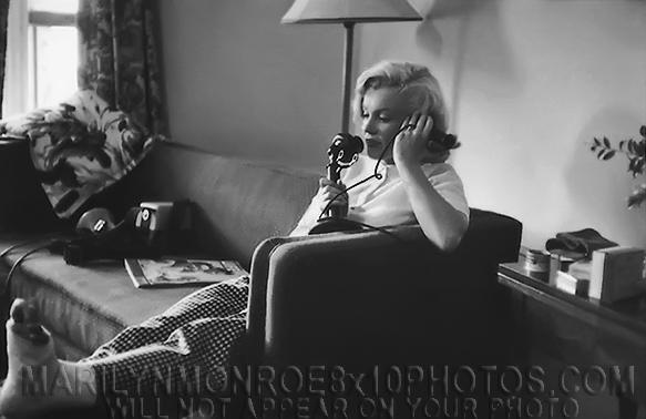 MARILYN MONROE ANTIQUE PHONE CHAT (3) RARE 8x10 PHOTOS