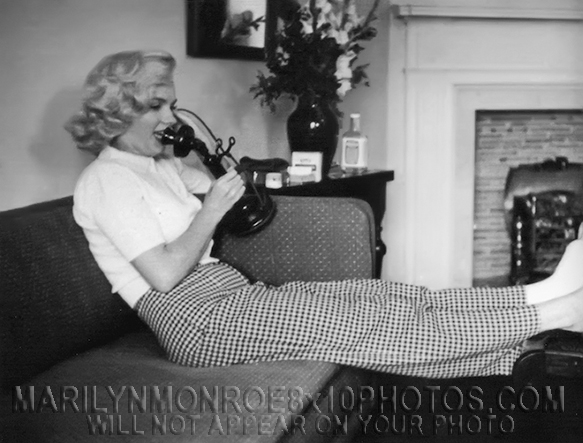 MARILYN MONROE ANTIQUE PHONE CHAT (3) RARE 8x10 PHOTOS