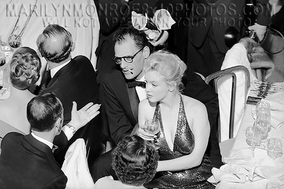 MARILYN MONROE AT GALA with ARTHUR (2) RARE 8x10 PHOTOS 