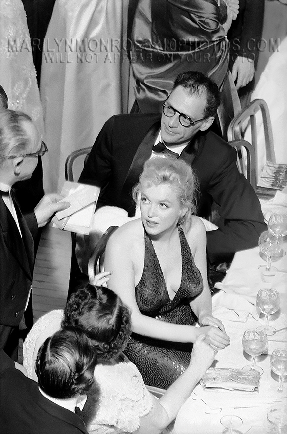 MARILYN MONROE AT GALA with ARTHUR (2) RARE 8x10 PHOTOS