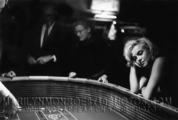 MARILYN MONROE at the CRAPS TABLE (2) RARE 8x10 PHOTOS