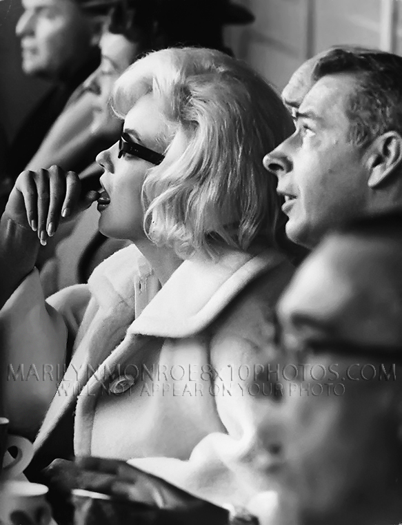 MARILYN MONROE AT THE RACES with JOE (3) RARE 8x10 PHOTOS