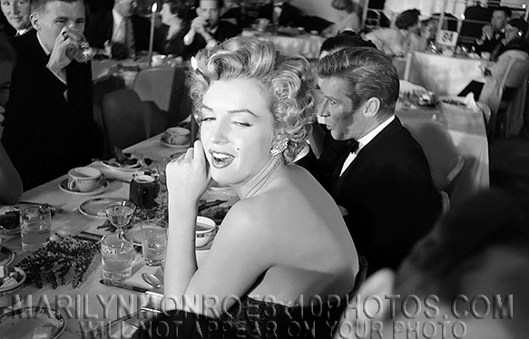 MARILYN MONROE AWARDSHOW DINNER (3) RARE 8x10 PHOTOS