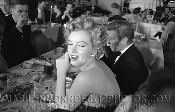 MARILYN MONROE AWARDS SHOW DINNER (3) RARE 8x10 PHOTOS 