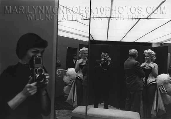 MARILYN MONROE BACKSTAGE at CIRCUS (3) RARE 8x10 PHOTOS