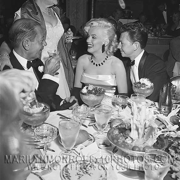 MARILYN MONROE BEAUTY AT GALA DINNER (3) RARE 8x10 PHOTOS