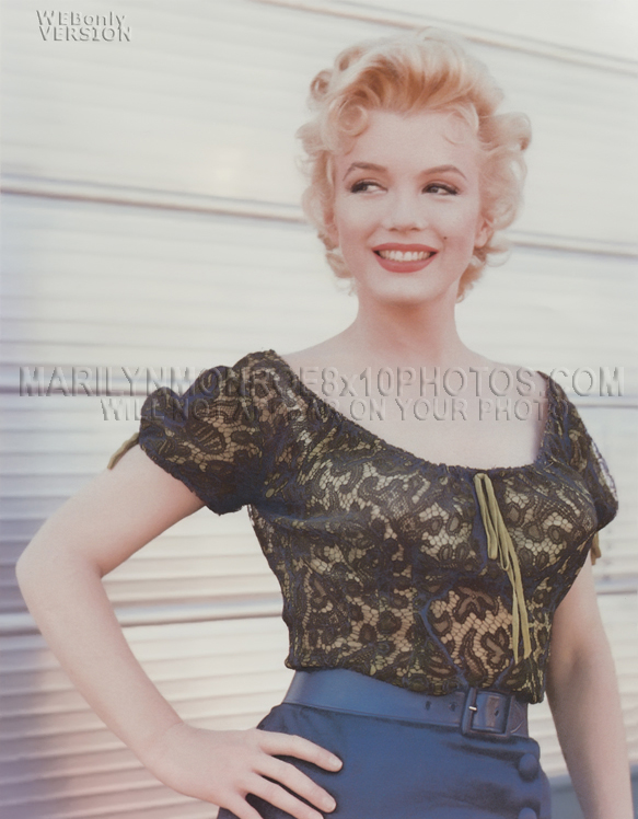 MARILYN MONROE BEAUTY AT THE RODEO (3) RARE 8x10 PHOTOS 