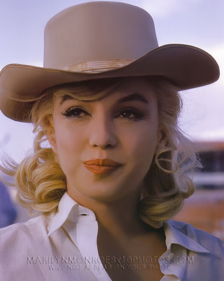 MARILYN MONROE BEAUTY in a COWBOYHAT (1) RARE 8x10 PHOTO