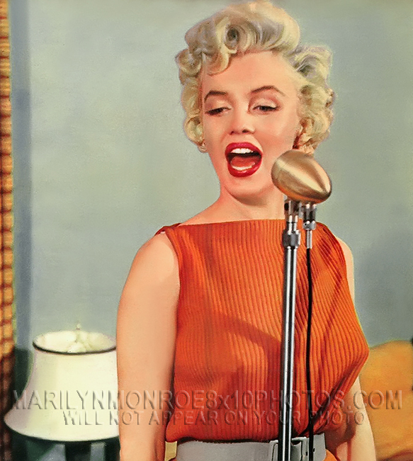 MARILYN MONROE BEAUTYinanORANGEDRESS (3) RARE 8x10 PHOTOS