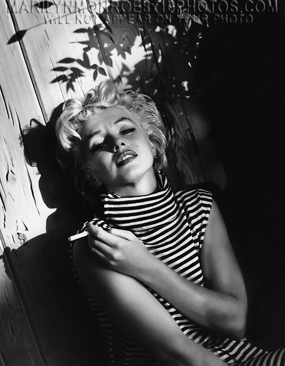 MARILYN MONROE BEAUTY IN BLACKSTRIPES (3) RARE 8x10 PHOTOS 