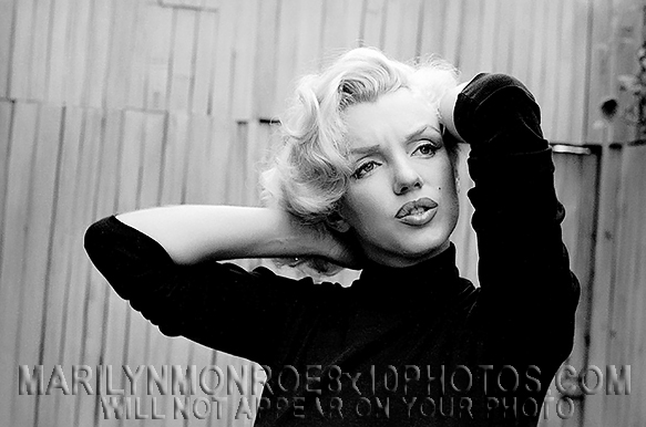 MARILYN MONROE BEAUTY in BLACKSWEATER (3) RARE 8x10 PHOTOS 