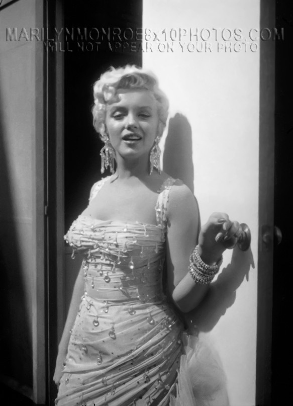 MARILYN MONROE BEAUTY IN GLASSDRESS (3) RARE 8x10 PHOTOS