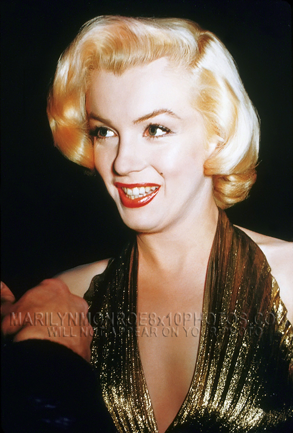 MARILYN MONROE BEAUTY IN GOLD LAME (1) RARE 8x10 PHOTO