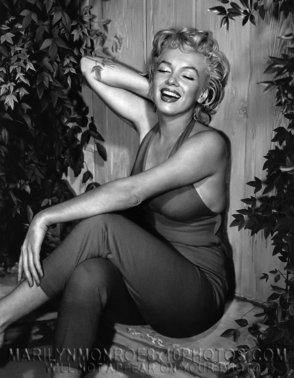 MARILYN MONROE BEAUTY IN HER GARDEN (3) RARE 8x10 PHOTOS