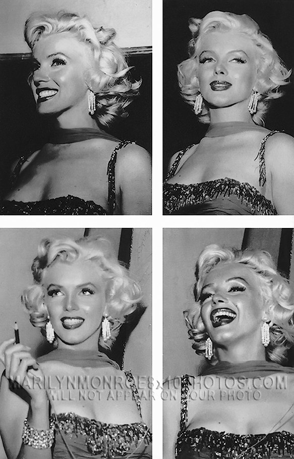 MARILYN MONROE BEAUTY in PENCiLMAKEUP (3) RARE 8x10 PHOTOS