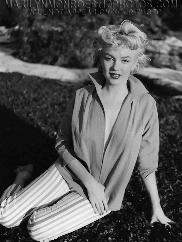 MARILYN MONROE BEAUTY IN STRIPEDPANTS (3) RARE 8x10 PHOTOS