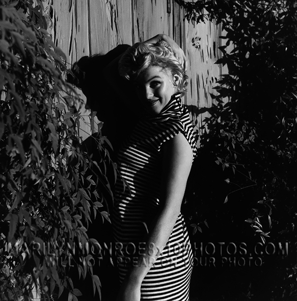 MARILYN MONROE BEAUTY in STRIPES (3) RARE 8x10 PHOTOS