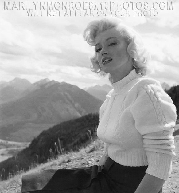 MARILYN MONROE BEAUTY ON A MOUNTAIN (3) RARE 8x10 PHOTOS