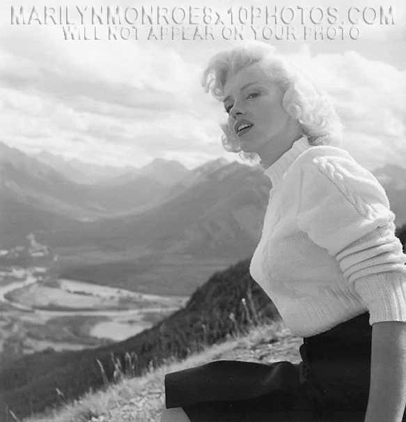 MARILYN MONROE BEAUTY ON A MOUNTAIN (3) RARE 8x10 PHOTOS