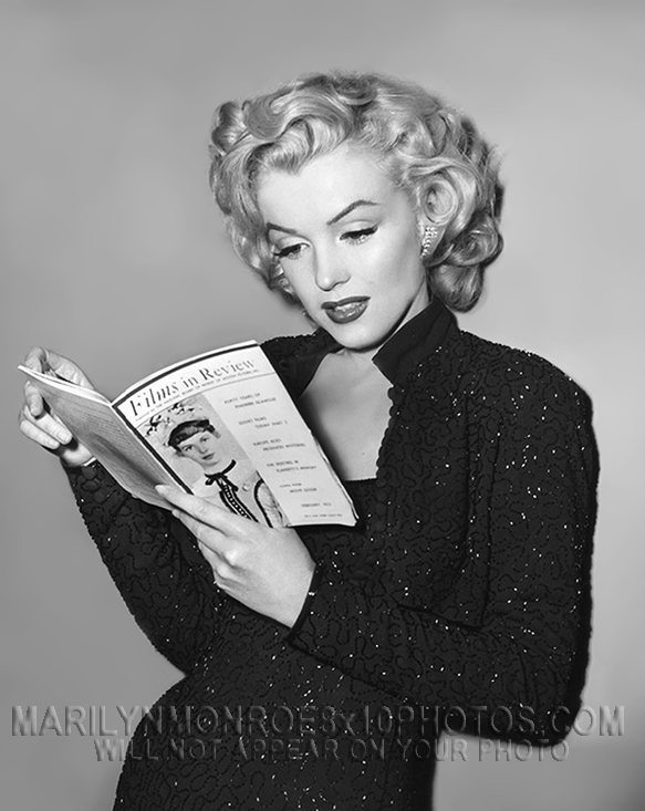 MARILYN MONROE BEAUTY READING a MAG (1) RARE 8x10 PHOTO