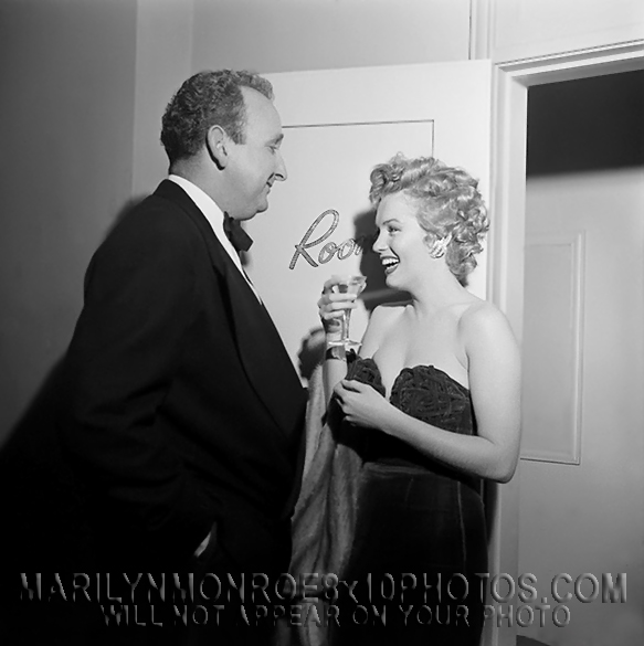 MARILYN MONROE BEAUTY with WINEGLASS (2) RARE 8x10 PHOTOS 