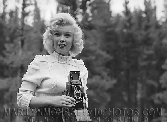 MARILYN MONROE CAMERA IN THE WOODS (3) RARE 8x10 PHOTOS