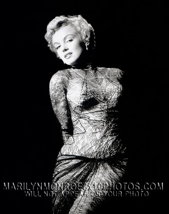 MARILYN MONROE CURVY in PATTERNDRESS (1) RARE 8x10 PHOTO