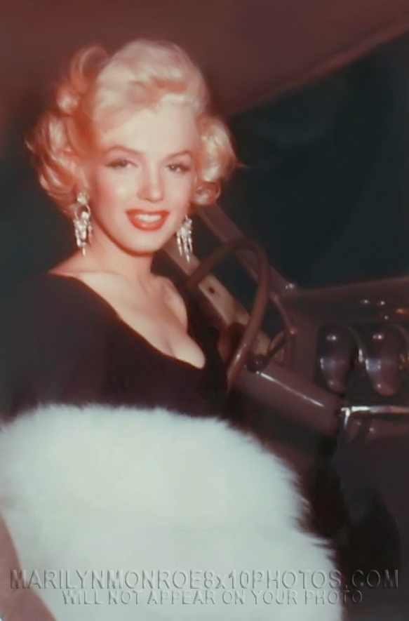MARILYN MONROE DIAMONDS and WHITE FUR (3) RARE 8x10 PHOTOS 
