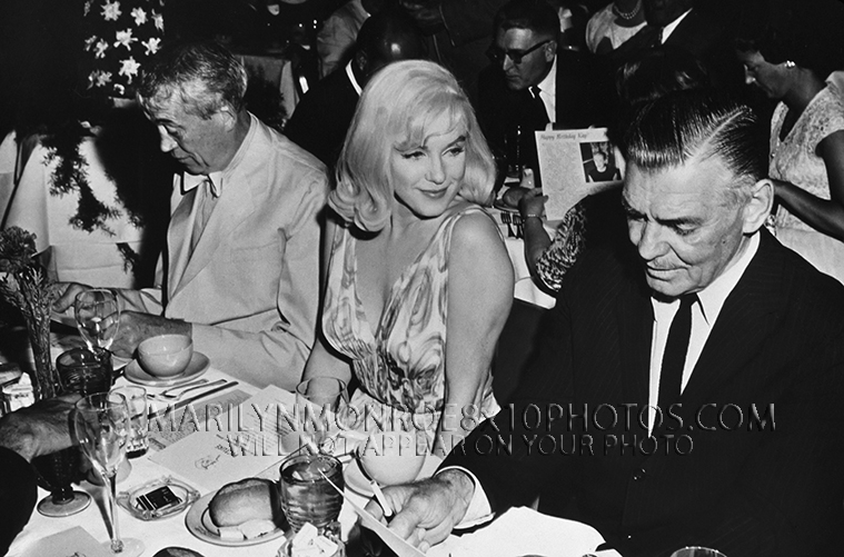 MARILYN MONROE DINNER withCLARK GABLE(1) RARE 8x10 PHOTO