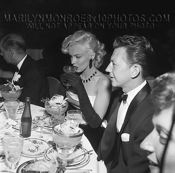 MARILYN MONROE DINNER WITH MARILYN (3) RARE 8x10 PHOTOS